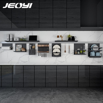 JEOYI space aluminum kitchen storage rack wall-mounted multifunctional storage rack non-perforated pendant dish holder knife holder