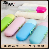 Candy color wash toothbrush box portable tooth set box travel travel toothbrush toothpaste storage box toothbrush cover wholesale