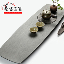 Natural Wujin Stone tea tray large household simple stone tea table Japanese modern Zen kung fu tea tray
