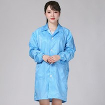 Anti-static clothing anti-static coat protective clothing dust-free clothing striped blue white coat dustproof work clothes
