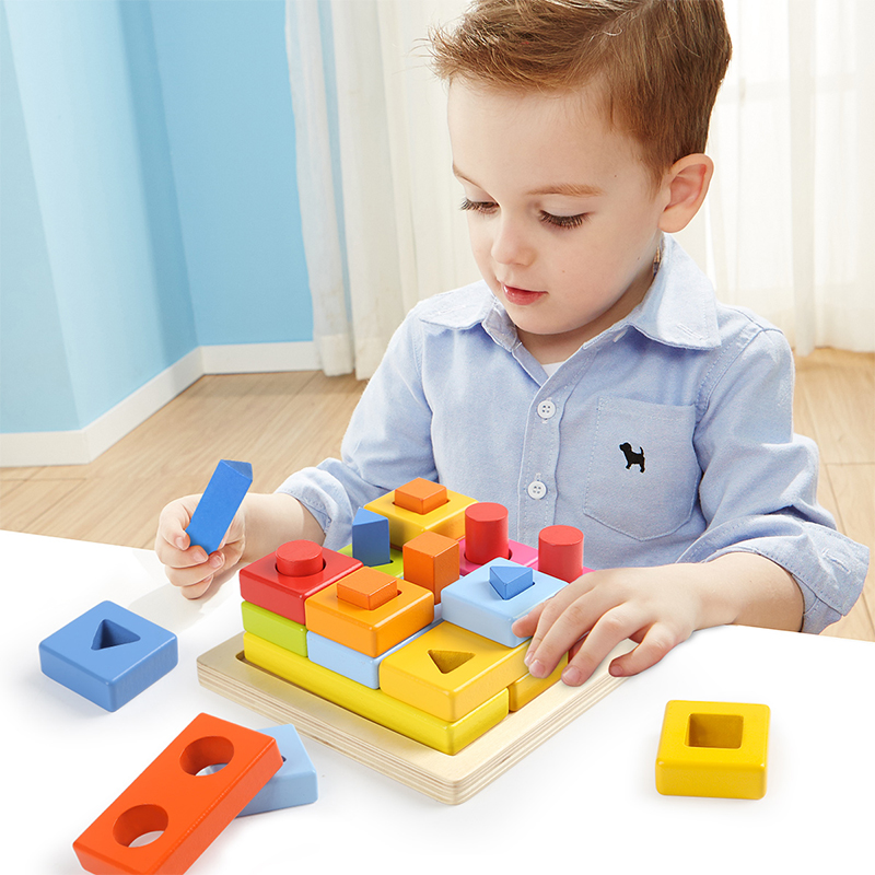 Cognition of Color and Shape of Intelligent Toys with Tebor Building Block Pillars and Teaching Aids for Children's Intelligent Babies