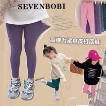 Girls autumn 2021 new baby leggings children childrens clothing foreign style pants baby shark pants spring and autumn