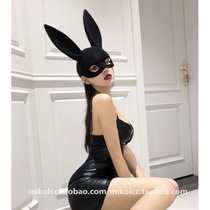 Net red concave shape photo artifact sexy bunny girl rabbit ear suede mask Halloween party mask ins