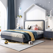 Childrens cots Boy 1 5-meter single bed adolescents soft minimalist modern 1 2 m light luxury storage small apartment