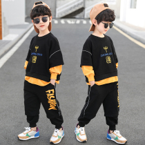 Boy Clothing Boy Spring Autumn Clothing Suit 2022 New Boys Han Edition Casual Handsome air autumn children trendy boomers