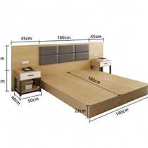 Santa Ferro Hotel Bed Customised Five-star Room Special Bed Linen Guesthouse Furniture Mark full of folk Bed Wine