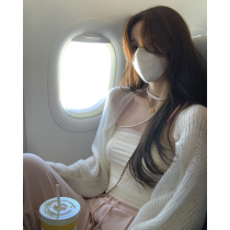 White Water Female Sunscreen Knit Cardigan Woman Spring Summer Thin Outside Lap Pure Desire Hooded Sweatshirt Muscular Sense Long Sleeve Shawl Jacket