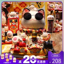 Shake hand fortune cat ornaments creative opening housewarming gift shop cashier home living room automatic beckoning