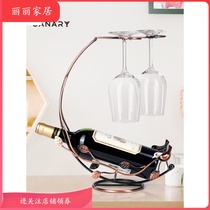 Wine cabinet decorations sprinkler cabinets furnishings modern creative wine rack ornaments household upside-down wine cup holder wine rack