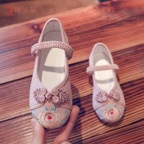 Ruiqin Mu girl embroidered shoes ancient costume children Hanfu shoes baby girl student national Chinese style Old North