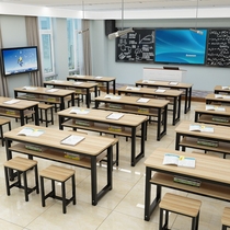 Factory direct sales student training table Single double desk chair Primary and secondary school students cram school tutoring class training class desk