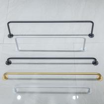 Cool clothes shelf fixed wall dormitory hangers Wall vertical drying rack White U-shaped clothes Bar