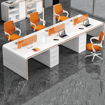Desk simple modern staff work table and chair combination screen white staff office computer desk office furniture