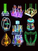 Glowing ice bucket bullet cup holder high color PC beer barrel KTV thickened wine barrel bar ice barrel wine set LED