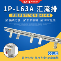 1p leakage 63A electrical bus bar copper DZ47 empty open connection row 45mm pitch circuit breaker wiring bar
