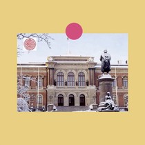 One postcard homemade small card Uppsala University poster bookmark hanging painting b6a62a09