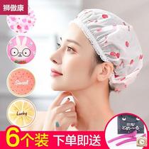 Body shower cap women waterproof bath kitchen adult children Cute Korean hair cap lampblack stir Stir fried vegetable head cover hat