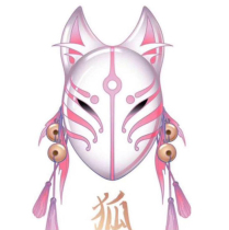 Douyin beautiful picturesque fox demon mask and wind half face cat full face cat face mask anime Fox cosplay mask