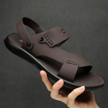 German Camel Dynamic Mens Cool Shoes Genuine Leather 2022 Summer New Bull Leather Soft Bottom Anti-Sweat Beach Shoe Men