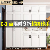 Shoe cabinet household door large capacity simple modern entrance entrance cabinet foyer cabinet one-piece wall balcony locker