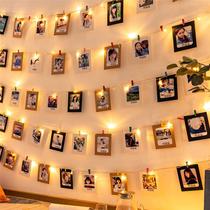 Net Red Ns Photo Wall Fashion Accessories Hemp Rope Clip Creative Hanging Wall Combination Free punch frame i Girl Room Arrangement