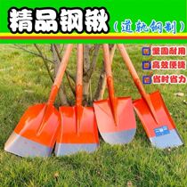 Thickened steel shovel track steel shovel construction site shovel outdoor sharp shovel agricultural garden tools tree planting iron milling snow removal iron lift