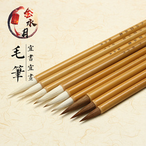 Baiyun brush set beginner Wolf and Sheep Sheep and small ancient style Blue Bamboo small and medium-sized regular script students introductory calligraphy pen watercolor Chinese painting landscape meticulous painting painting four treasures