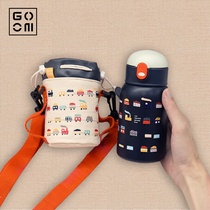 GOOM thermos cup Childrens large capacity with straw dual-use primary school portable kindergarten water cup 316 stainless steel