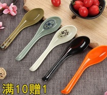 Melamine spoon long handle spoon plastic colorful hook spoon spoon commercial restaurant imitation porcelain ramen spicy hot spoon soup spoon