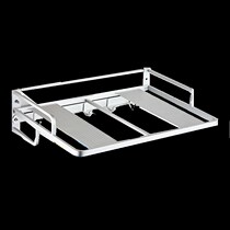 Space aluminum kitchen storage rack microwave oven shelf electric oven bracket wall-mounted microwave oven rack aluminum