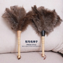 Cant sweep the hair Ostrich duster with zen chicken feather duster car household blanket hair dust duster telescopic artifact