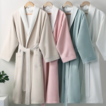  Five-star hotel bathrobes for men and women long absorbent quick-drying couple models a pair of thickened cotton than pure cotton nightgown