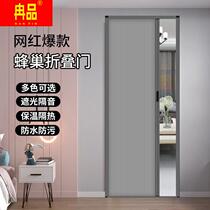 Folding push door partition trackless hive free punch door open door bathroom bathroom toilet bedroom stealth slide door