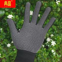 Nylon non-slip point gum for men and women driving autumn and winter thin section Protective labor-keeping work breathable and abrasion-proof working gloves