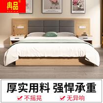Customized hotel furniture bed hotel bed double bed single room full set homestay double bed 1.2 meters single bed hotel apartment furniture