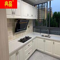 Kitchen overall cabinet customized economy quartz stone stainless steel countertop housekitchen cookroom cabinet custom