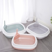 Cat litter bowl cat toilet oversized splash proof with sand Open cat litter semi-enclosed kitten supplies