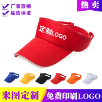 Customized summer Korean version of empty top hat for men and women without roof sun hat Sports Sun baseball cap outdoor printing