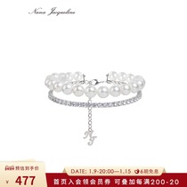 Nana Jacqueline pearl anklet female thick luxury spring summer new niche design sense ins style accessories