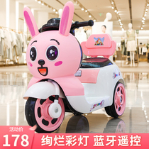 Childrens electric motorcycle tricycle can sit on men and girls baby battery car charging child remote control toy car