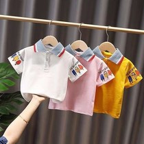 Boys  suit summer 2021 new childrens western style denim shorts trend male baby summer short-sleeved T-shirt