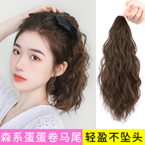 Forest egg roll shark clip ponytail wig Female short hair summer simulation hair grab clip curls clouds hot fake ponytail