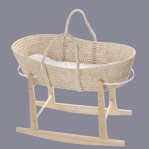 Direct selling flat cradle car light portable bed newborn baby carrying basket straw sleeping basket discharge portable basket
