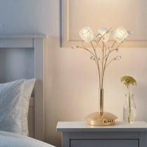 European-style light luxury crystal table lamp living room fashion romantic warm bedroom bedside lamp Luxury Study coffee table decoration
