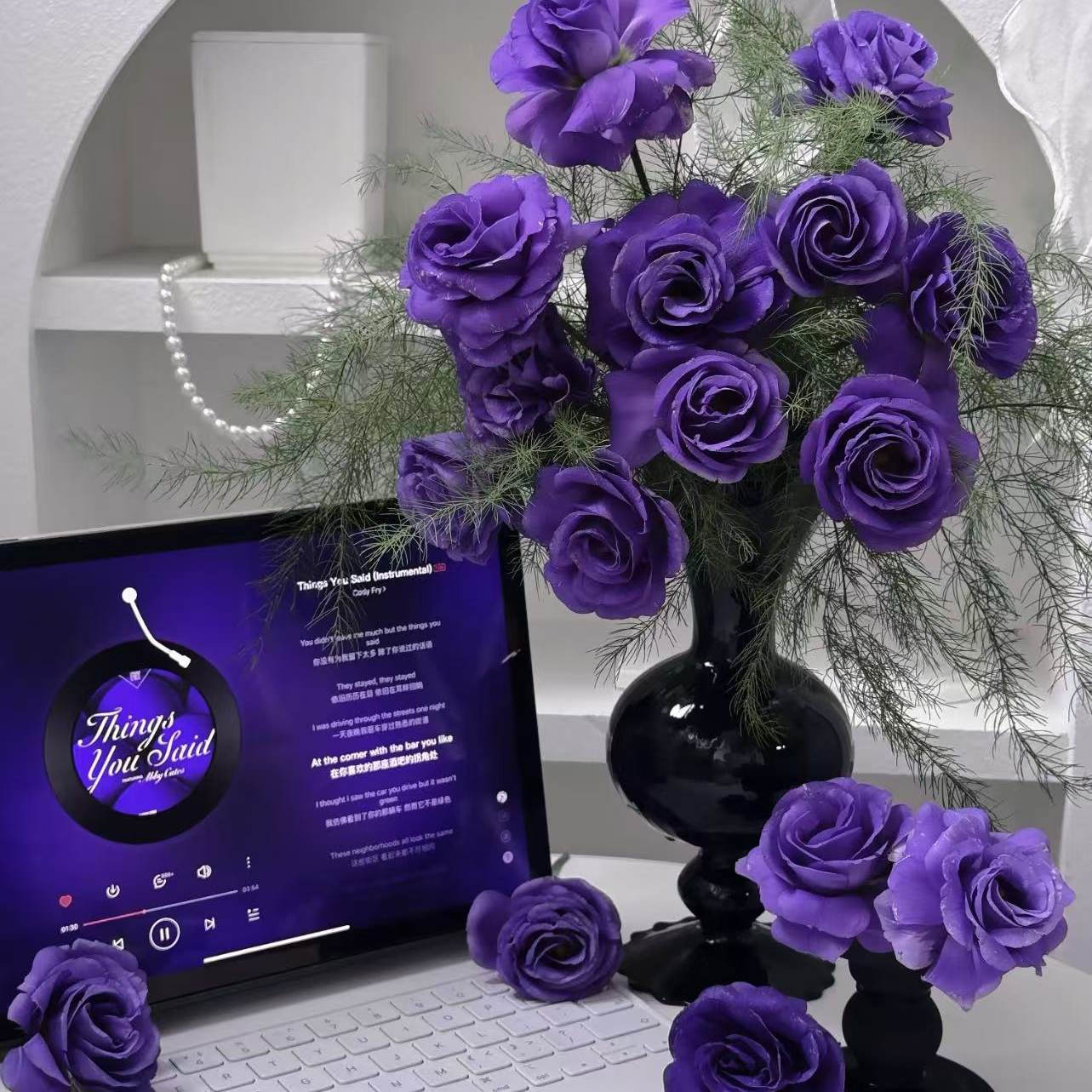 小仙女的花店－深紫色開幕蘭花盆栽, image size:1283x1283