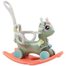 Riding rocking horse Trojan baby baby toy One year old dual-use children Children pony music walker Multi-function