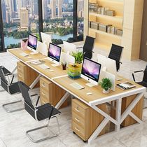 Office table screen computer card holder simple modern staff office table and chair combination 4 6 double staff Station