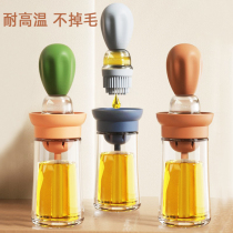 Oil brush with bottle high temperature resistant kitchen baking barbecue brush integrated food grade silicone metering oil bottle with brush artifact