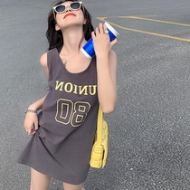 Sleepwear women Summer pure cotton Sexy 2022 New pure cotton sleeping dress thinner can be outworn with sleeveless vest short skirt summer