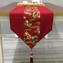 Chinese table flag red wedding Festive Long Strip Tea Table Cloth Table TV Cabinet Cloth Art Tea Mat Chinese Wind Geb